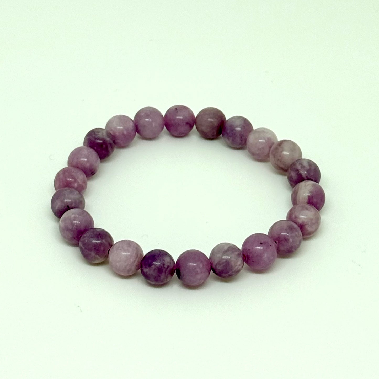 Lepidolite Bracelet 8mm beads - Anxiety relief calming crystal bracelet Australia