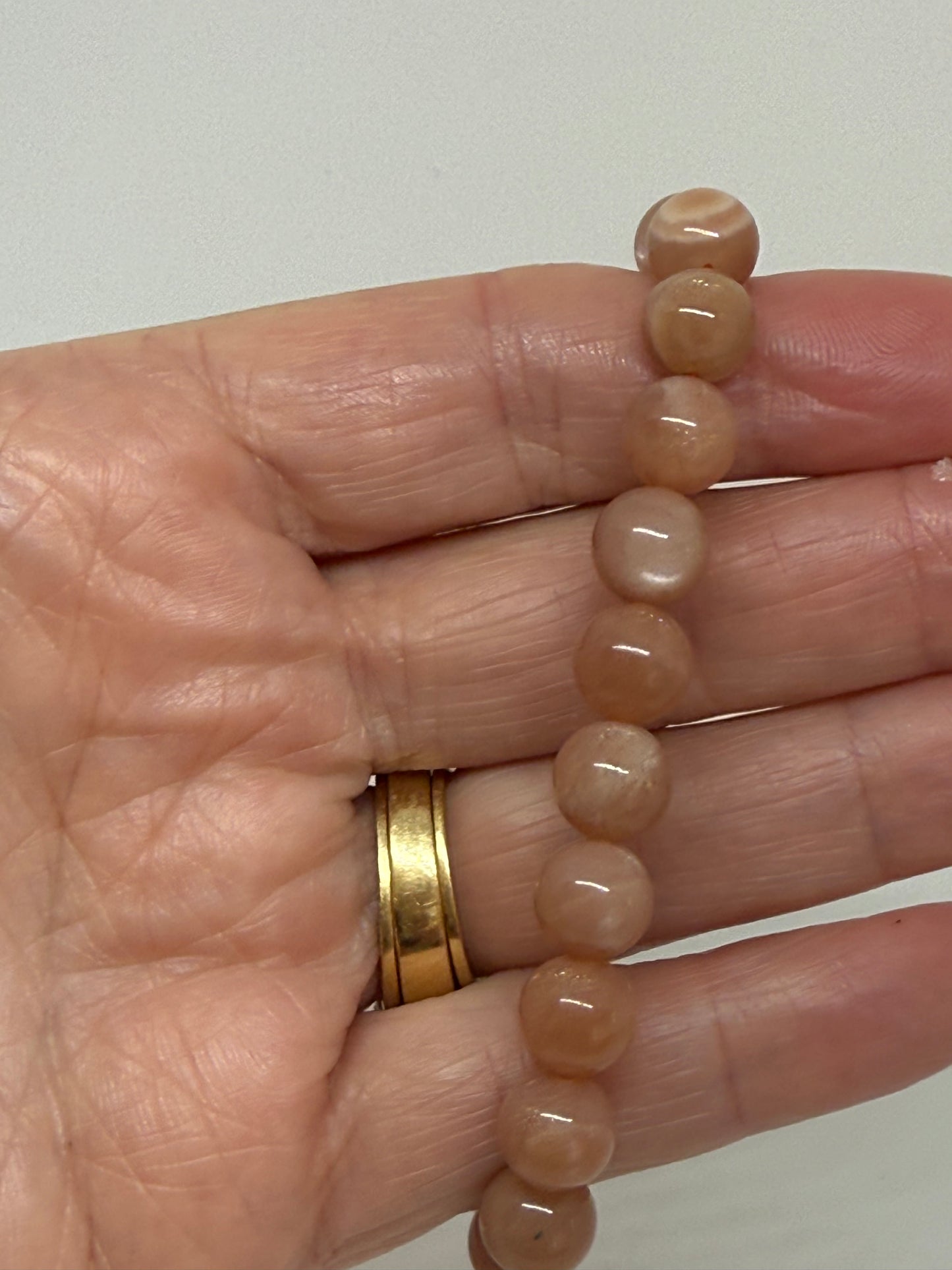 Sunstone Bracelet 8mm beads - Joy confidence vitality crystal bracelet Australia