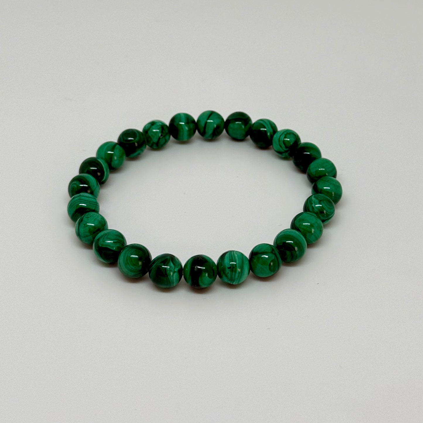 Malachite Bracelet 8mm beads - Transformation heart healing crystal bracelet Australia