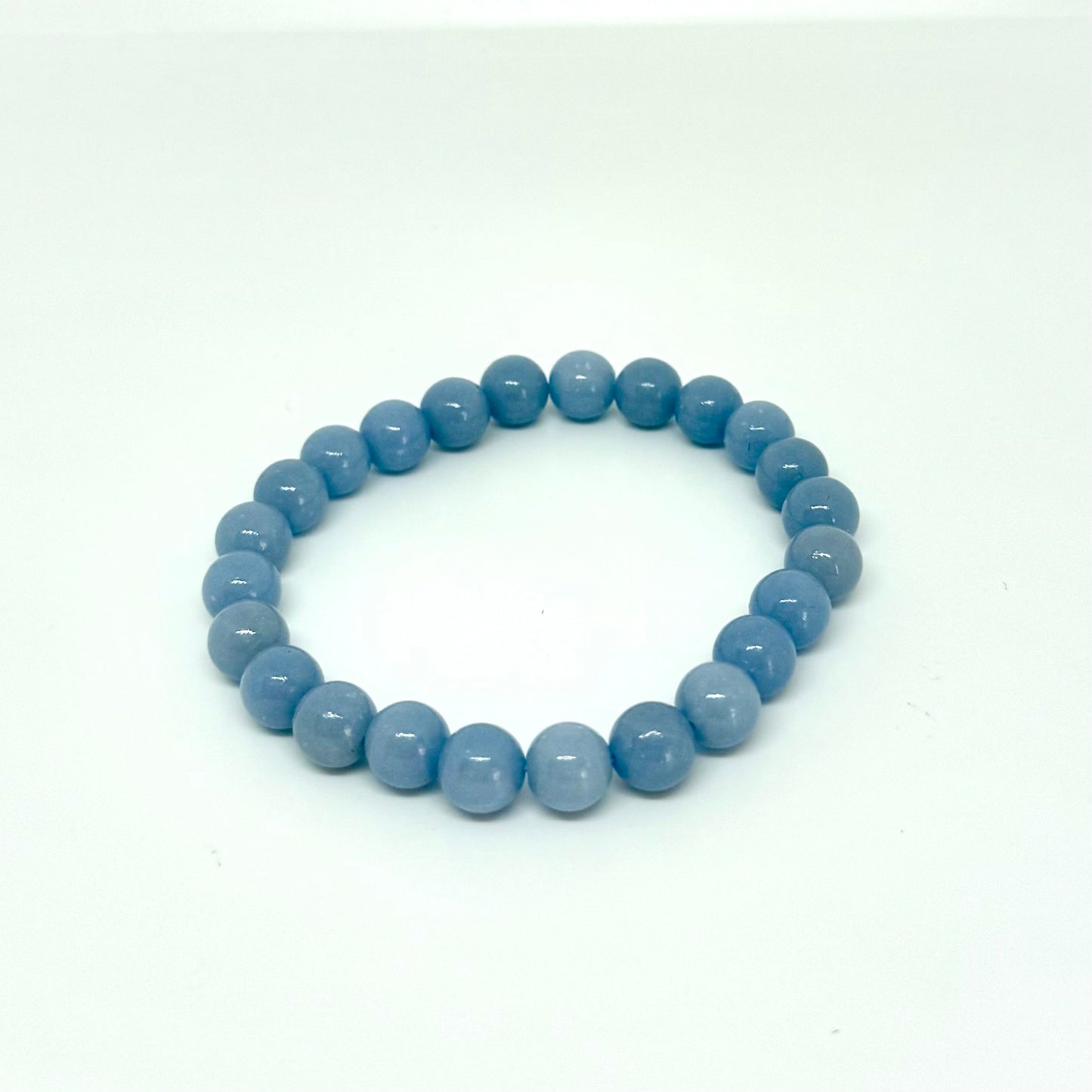 Angelite Bracelet 8mm beads - Peace angelic communication crystal bracelet Australia