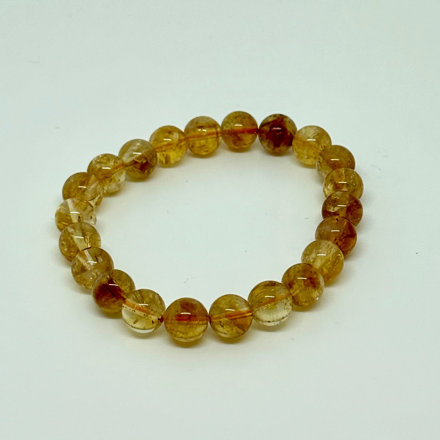 Citrine 8mm bracelet - abundance manifestation Australia