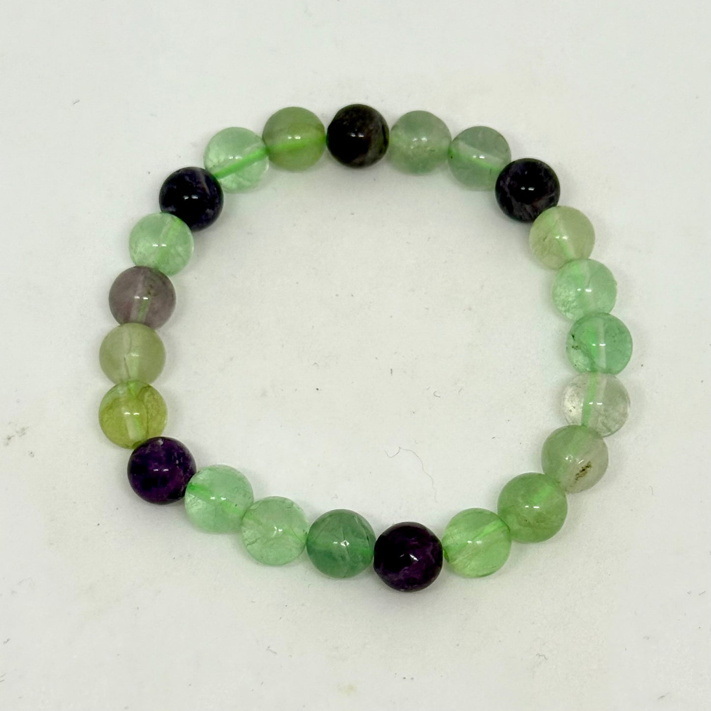 Rainbow Fluorite Bracelet 8mm beads - Mental clarity focus crystal bracelet Australia