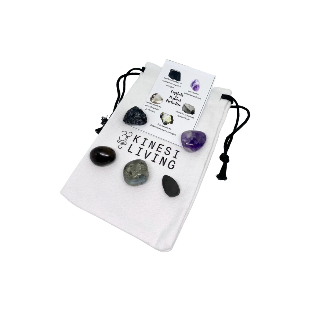 Personal Protection Crystal Kit - Energy shield Black Tourmaline Amethyst Australia