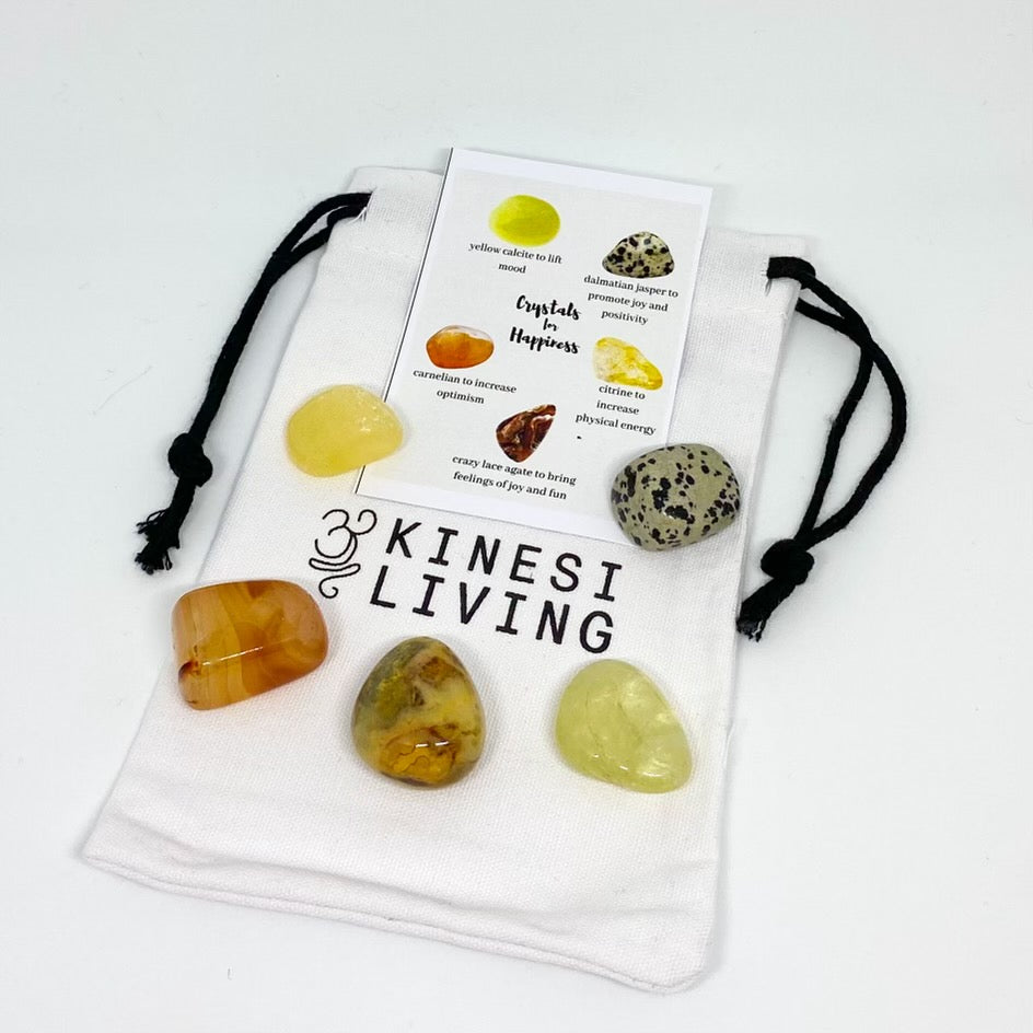 Sunshine Crystal Kit - Mood lifting stone set Citrine Yellow Calcite Australia