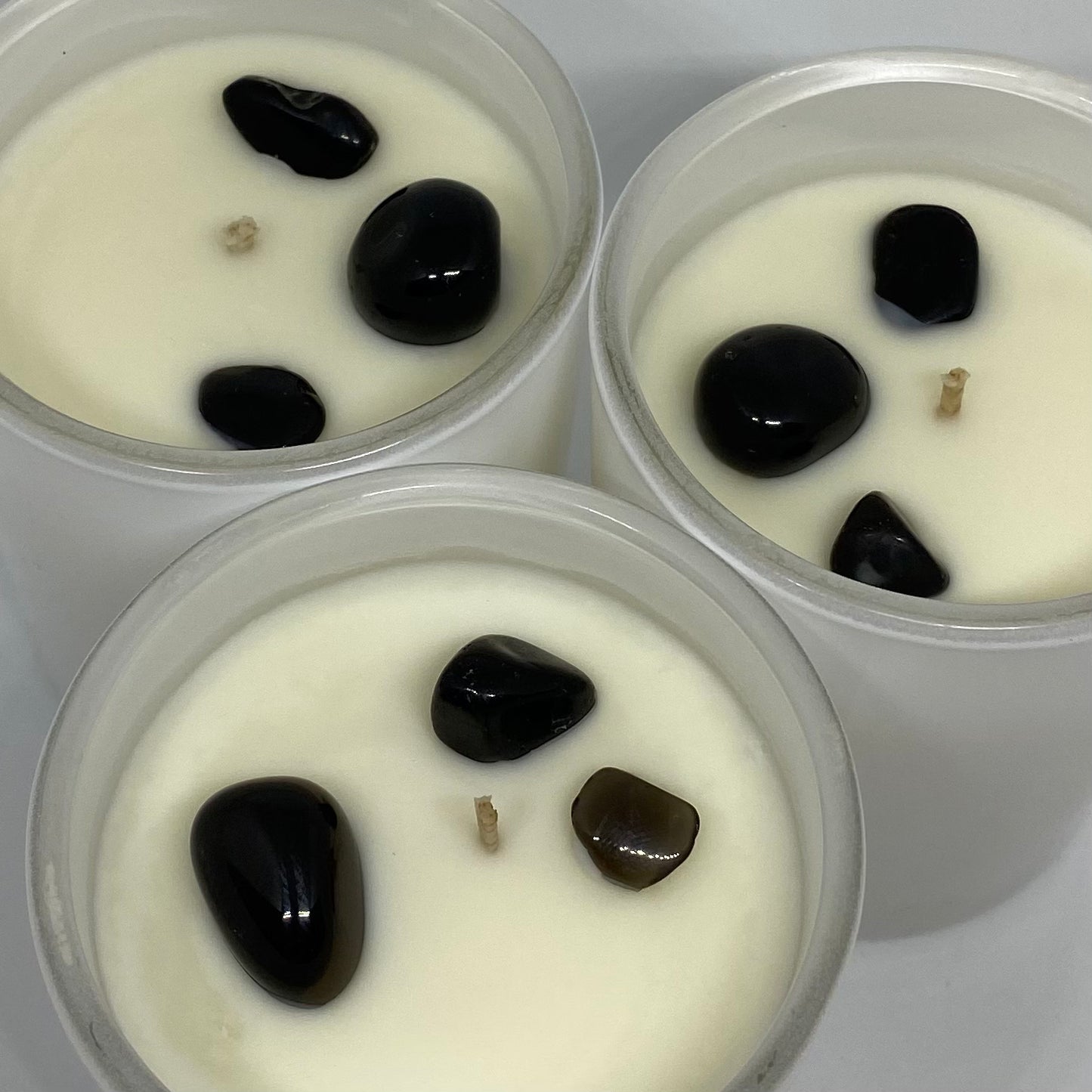 Not Today Go Away Black Obsidian Crystal infused Candles