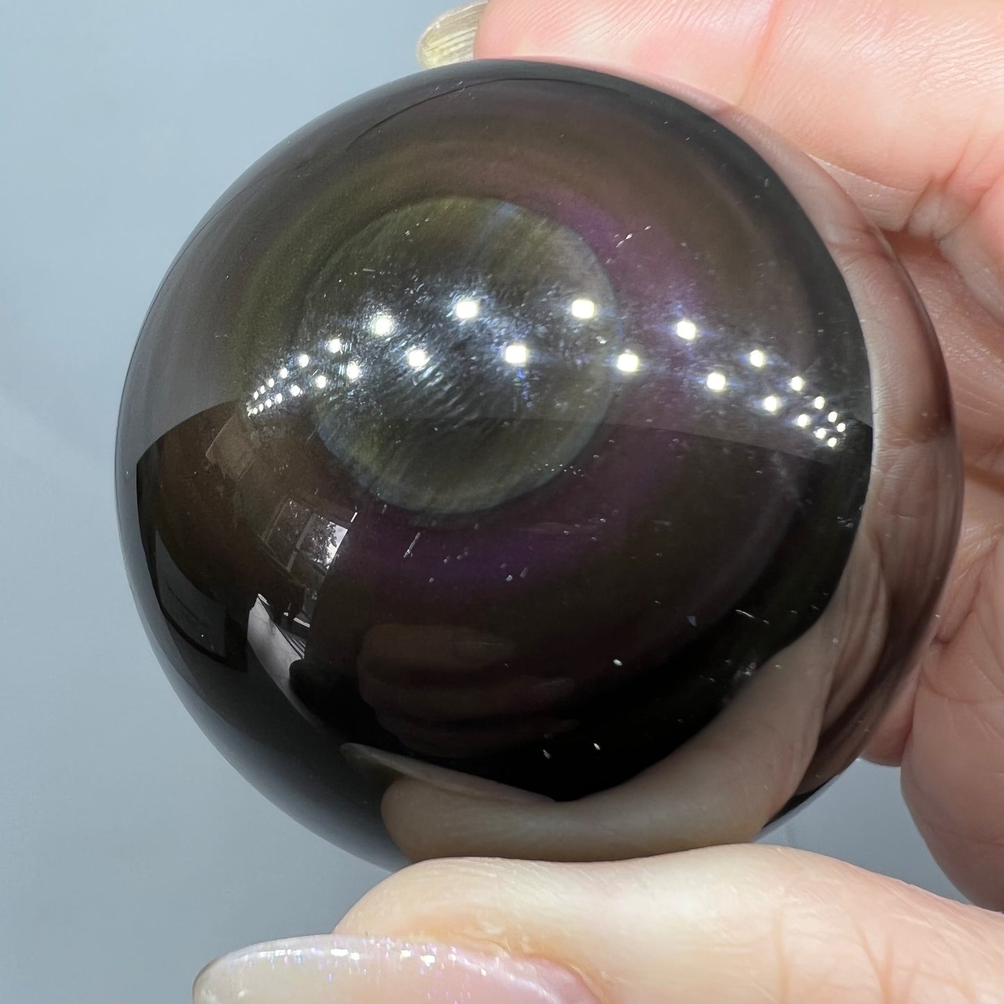Rainbow Obsidian Sphere