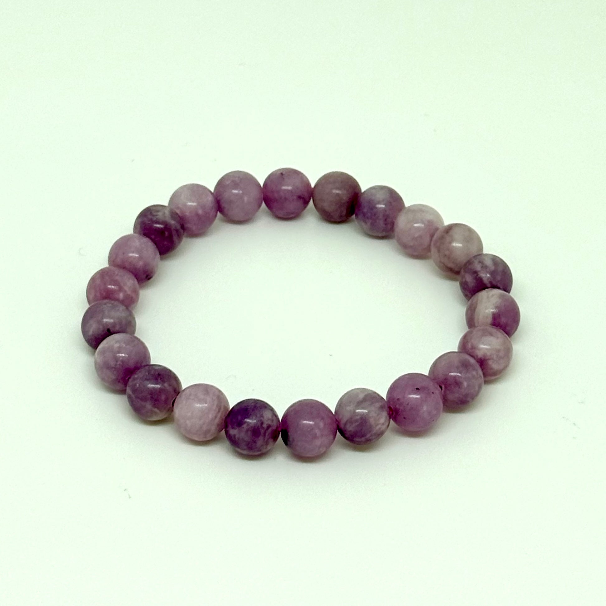Lepidolite Bracelet 8mm beads - Anxiety relief calming crystal bracelet Australia