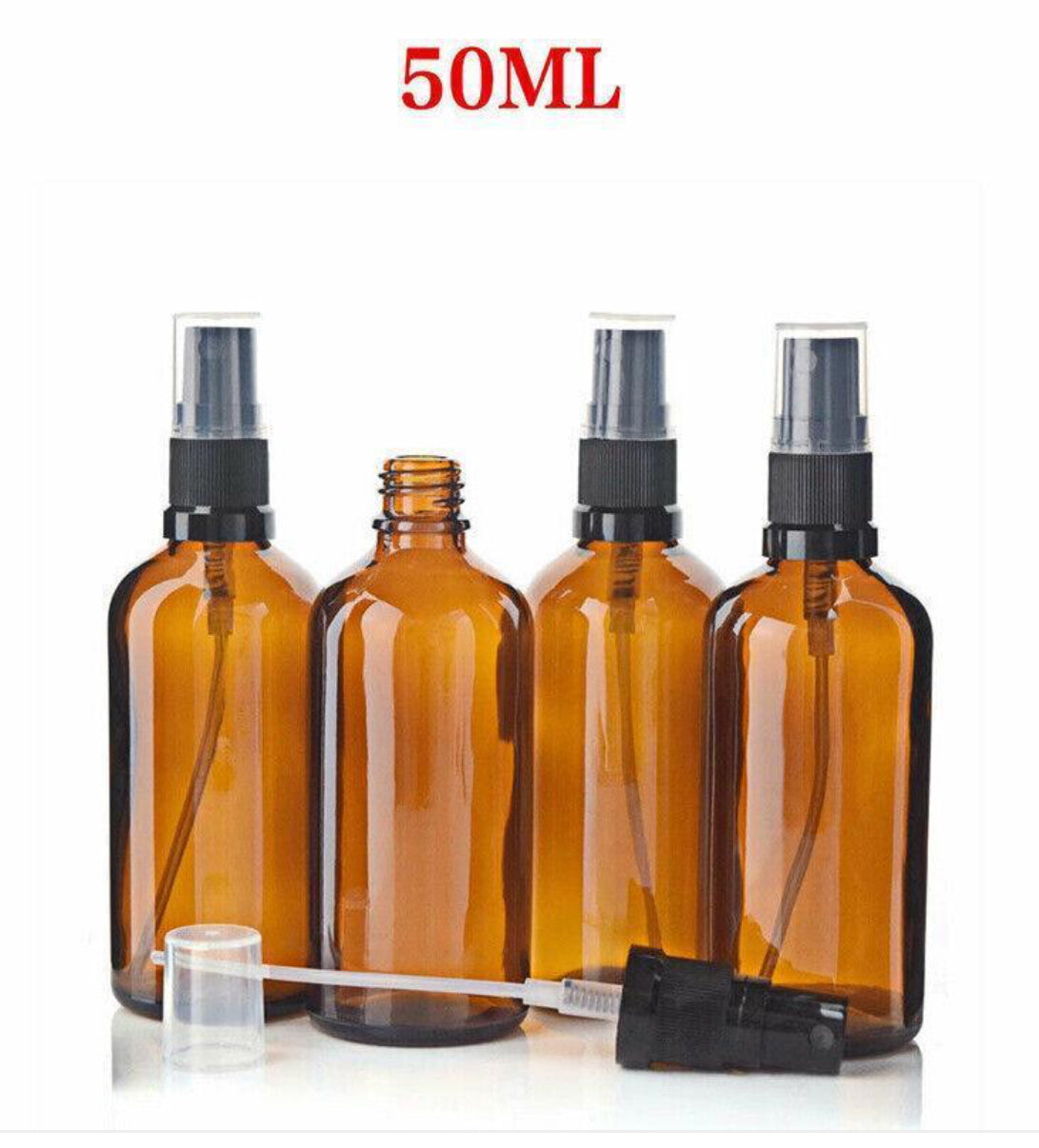 Refillable Amber Glass Spray Bottles - Essential Oil DIY Cleaning Solutions Australia