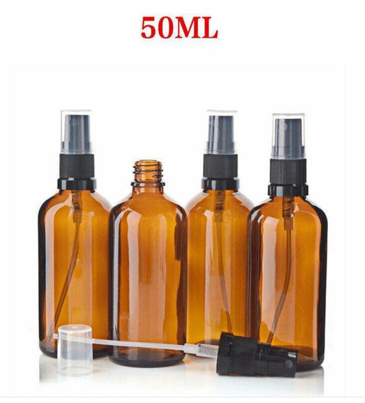 Refillable Amber Glass Spray Bottles - Essential Oil DIY Cleaning Solutions Australia