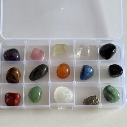 Teen Witch Starter Pack crystal gift box with chakra journal, crystal pen and crystals for protection, calm and intuition