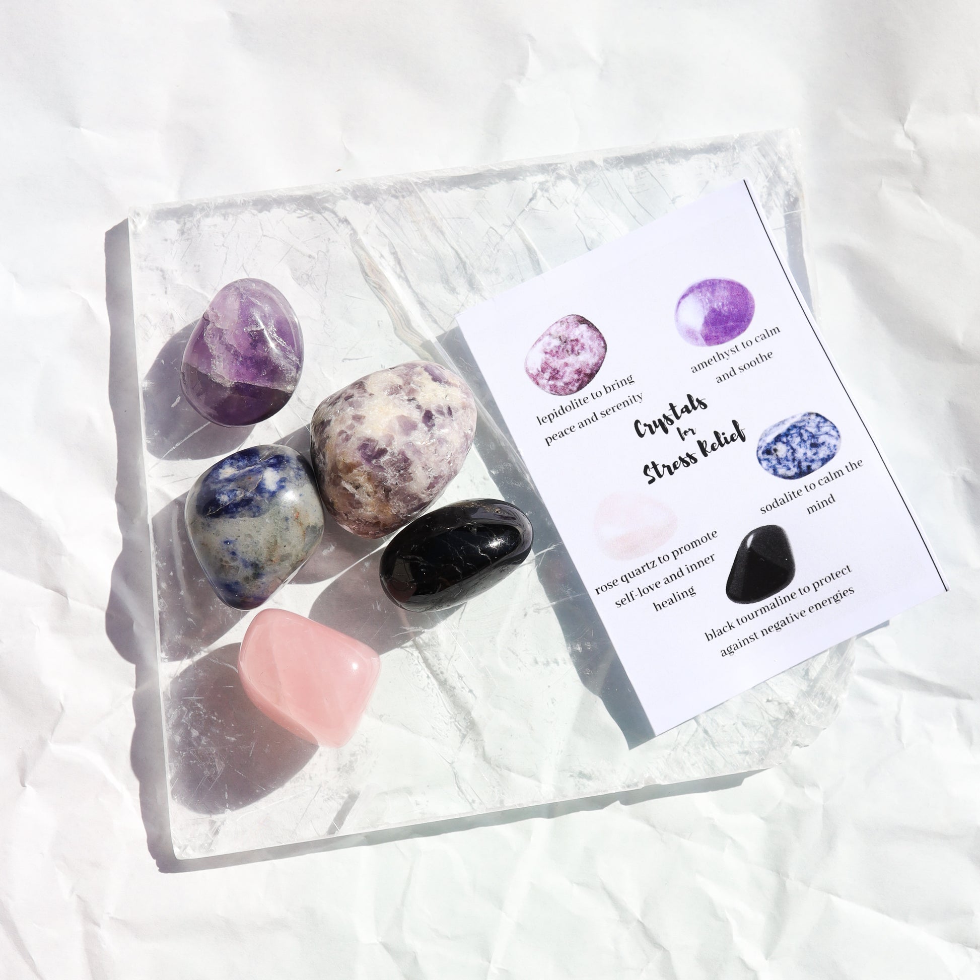 Stress Relief Healing Crystal Kit