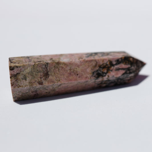 Rhodonite Point  Tower Healing Crystal