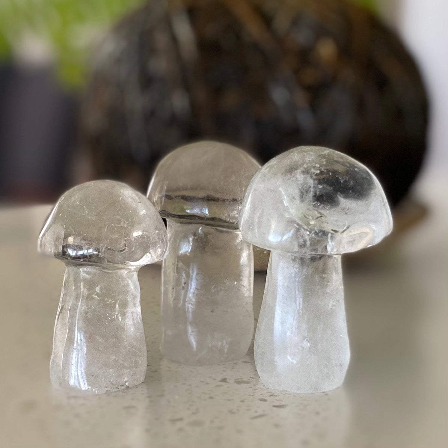 Clear Quartz Gemstone Mushroom