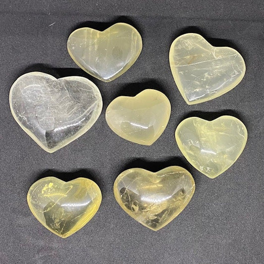 Medium Citrine heart-shaped healing crystal & gemstone