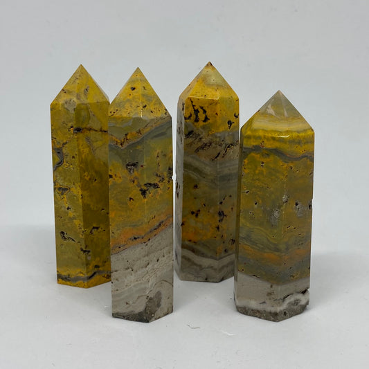 Bumble Bee Jasper Point Tower Healing Crystal