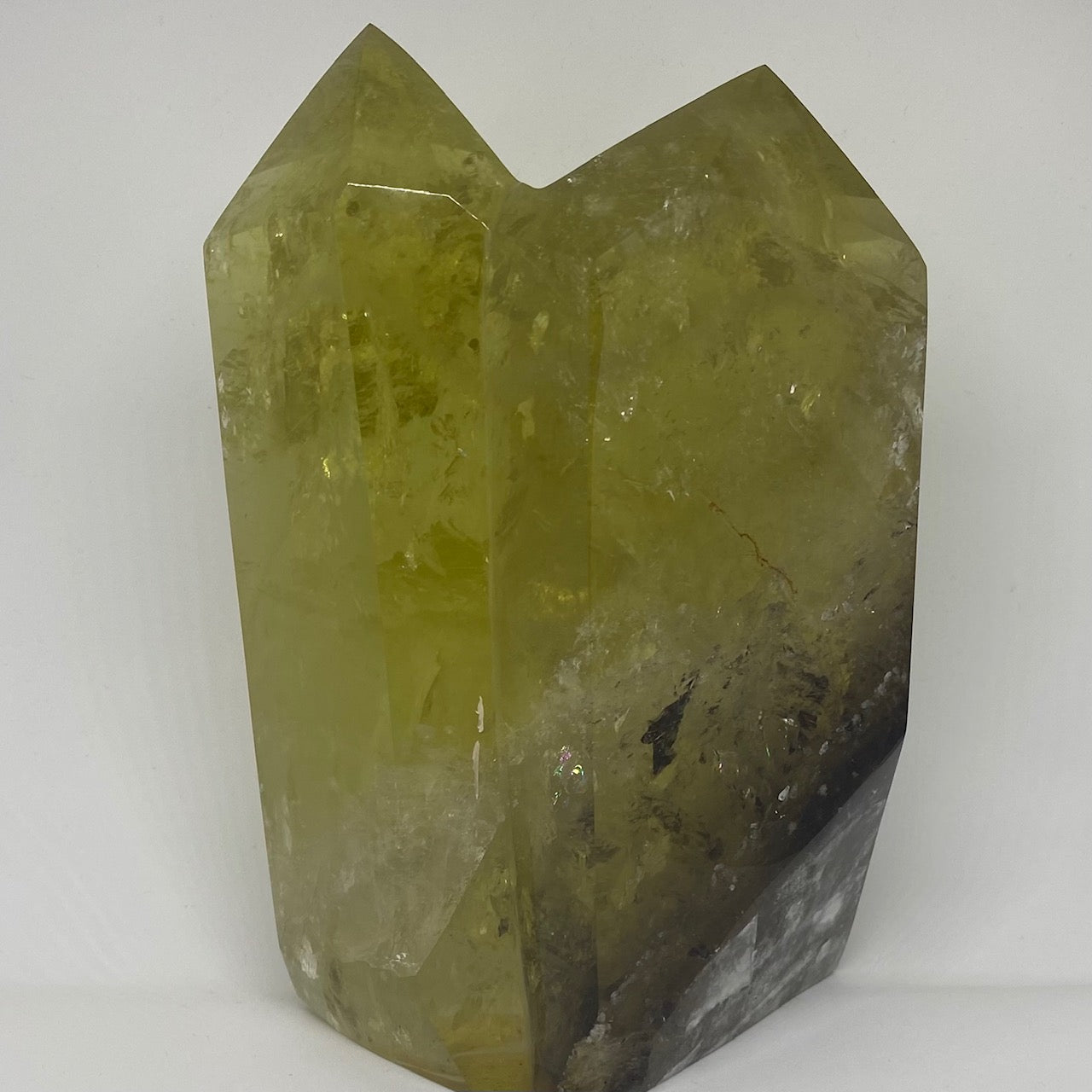 Smoky Citrine Quartz Double Point Huge Tower Healing Crystal 