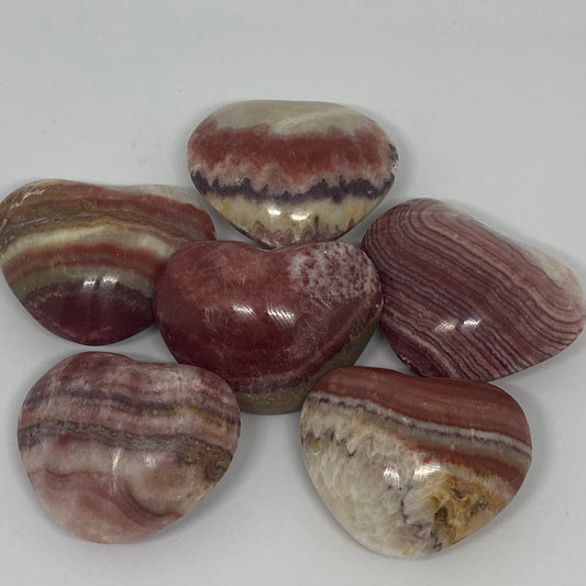 Small Rhodochrosite Heart-shaped gemstone