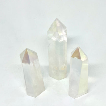 Aura Quartz Crystal Tower Point