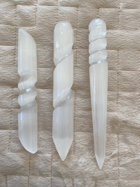 Selenite Wands