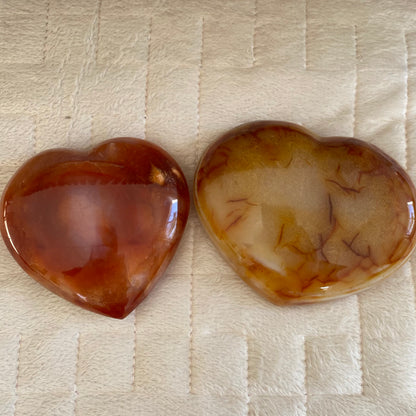 Large Carnelian Crystal Heart