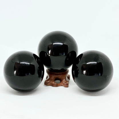 Black obsidian sphere - protection 