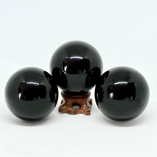 Black obsidian sphere - protection 