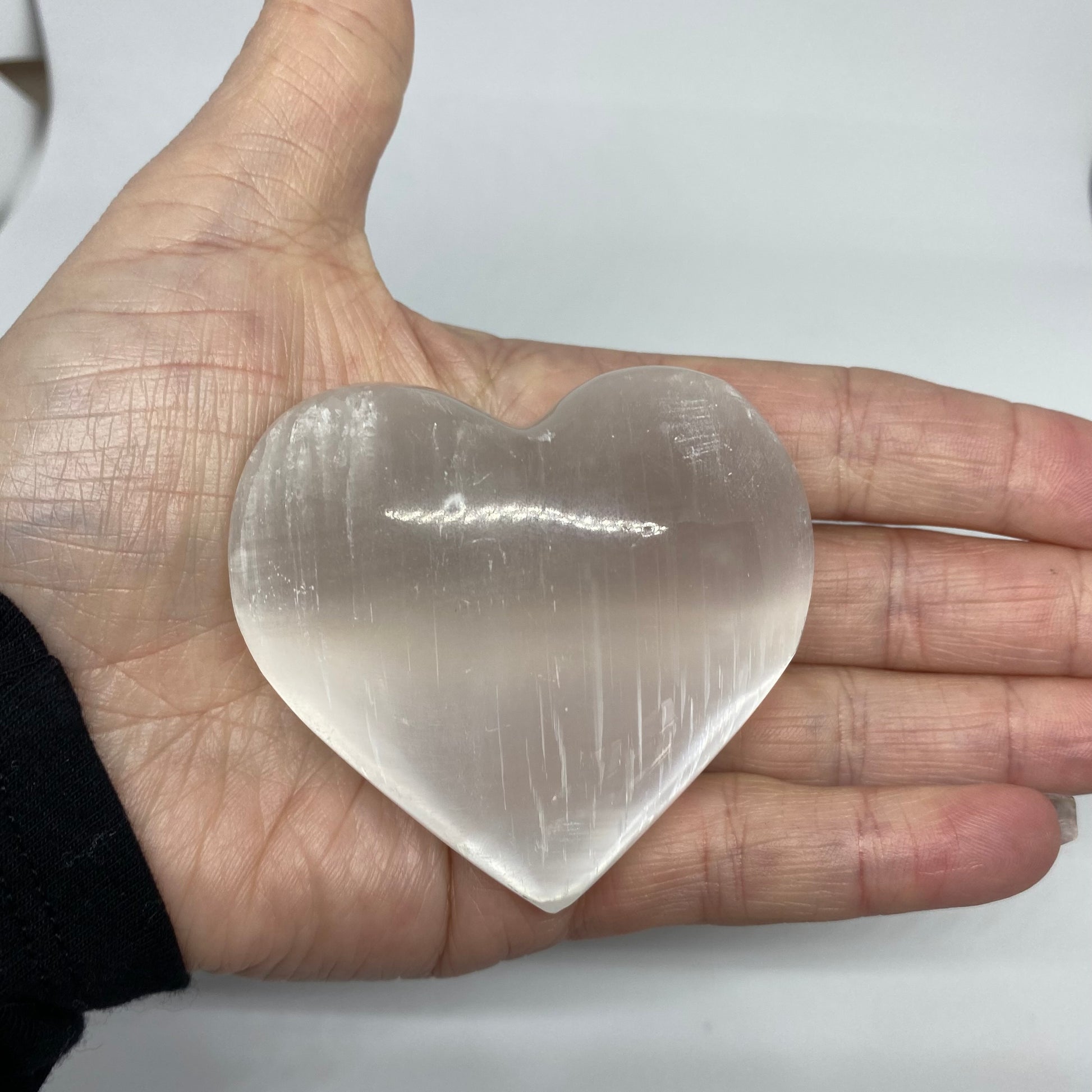 Large Selenite heart-shaped healing crystal