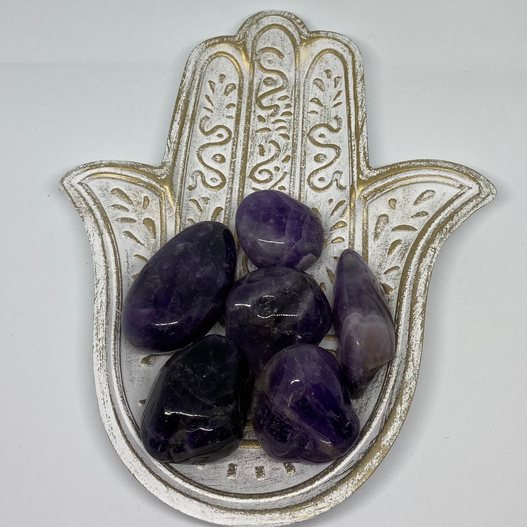 Amethyst glassy 3-5cm - size healing crystal and tumble XL gemstone