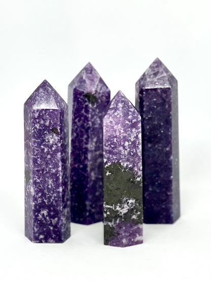 Lepidolite Crystal Point Tower
