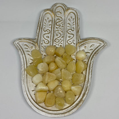 Yellow calcite glassy 1-2cm - size healing crystal and tumble gemstone