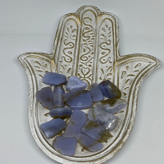 Blue Lace Agate Tumble Healing Crystals