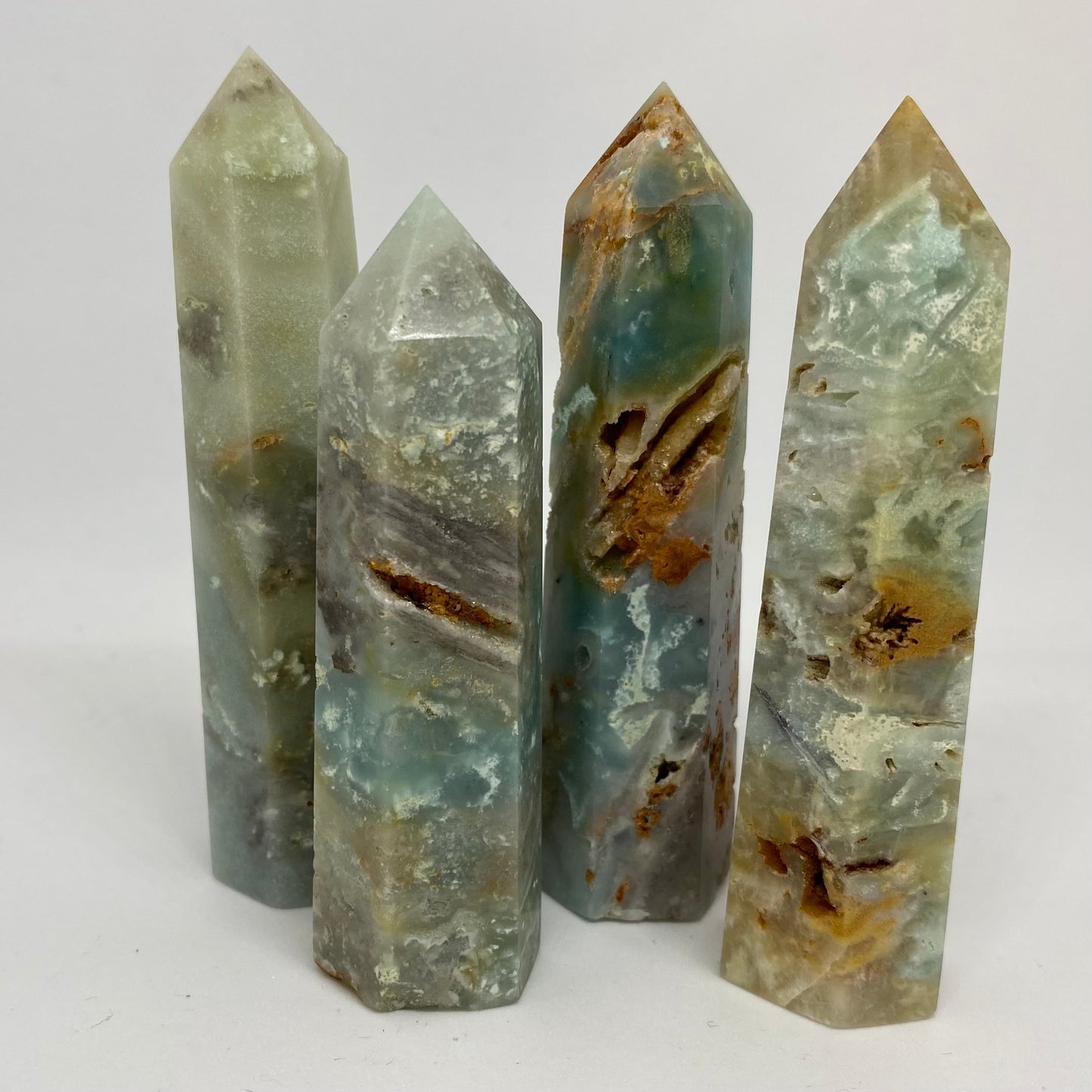 Blue Carribean Calcite Point Tower collections