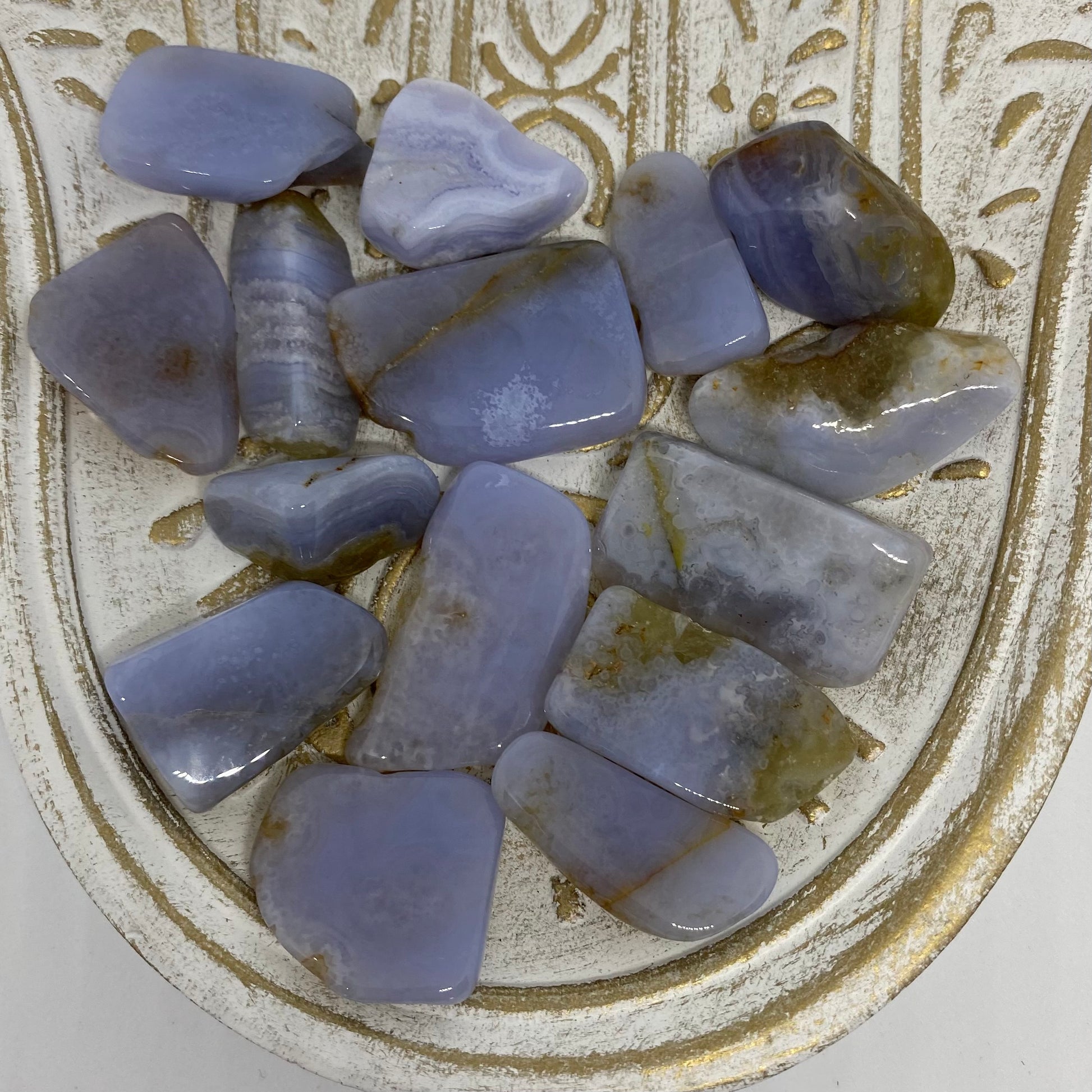 Blue Lace Agate Tumble Gemstones