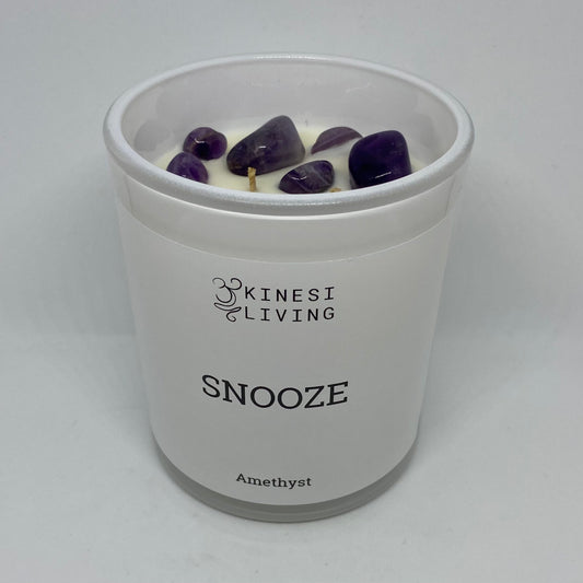Snooze Amethyst Crystal Infused Candles