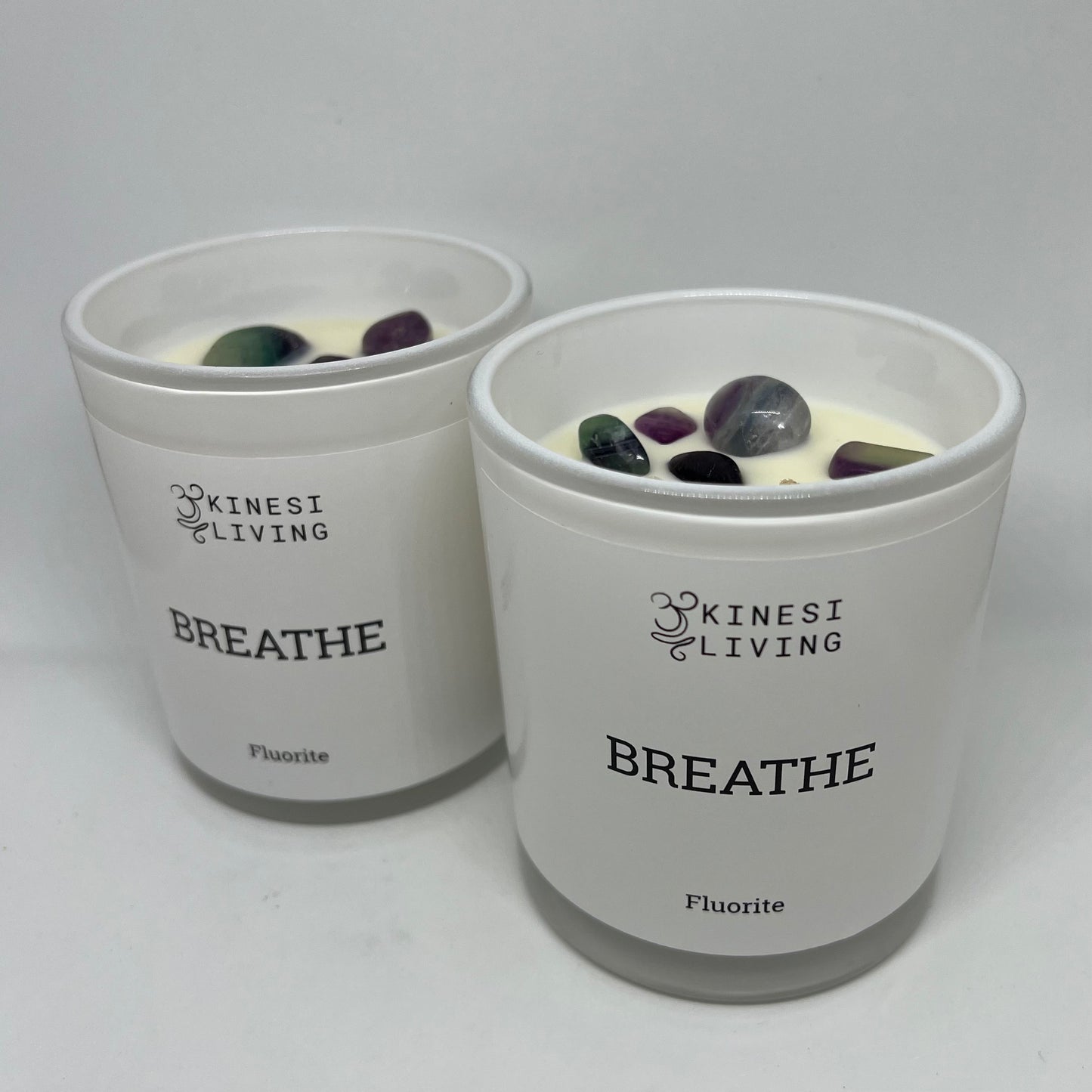 Breathe Fluorite Crystal infused Candles